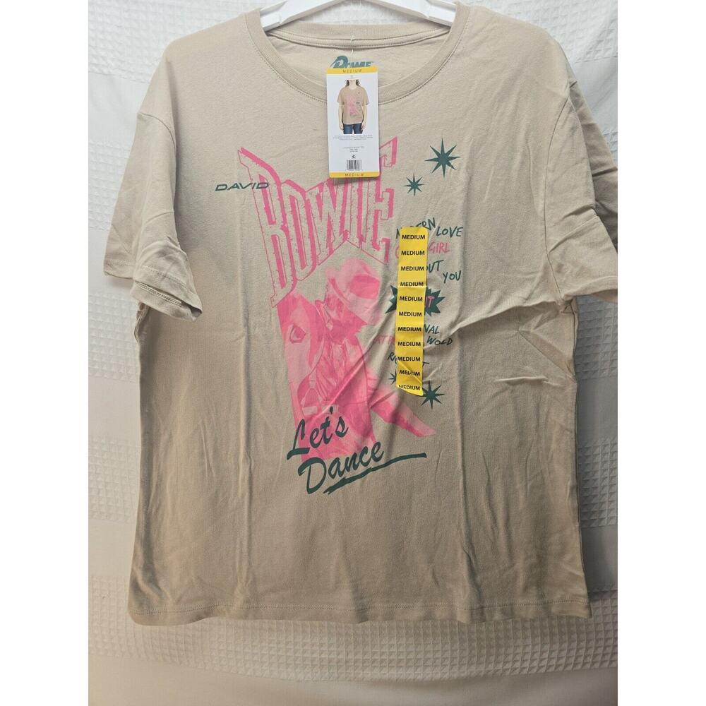 David Bowie Let's Dance Graphic Tee T Shirt Brown Small 6282